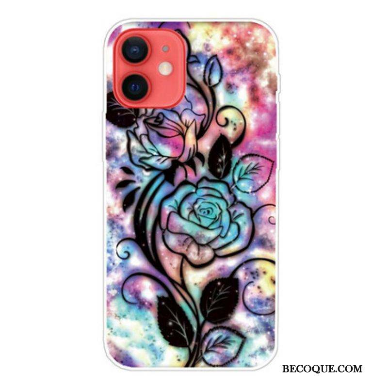 Coque iPhone 13 Mini Fleur Graphique