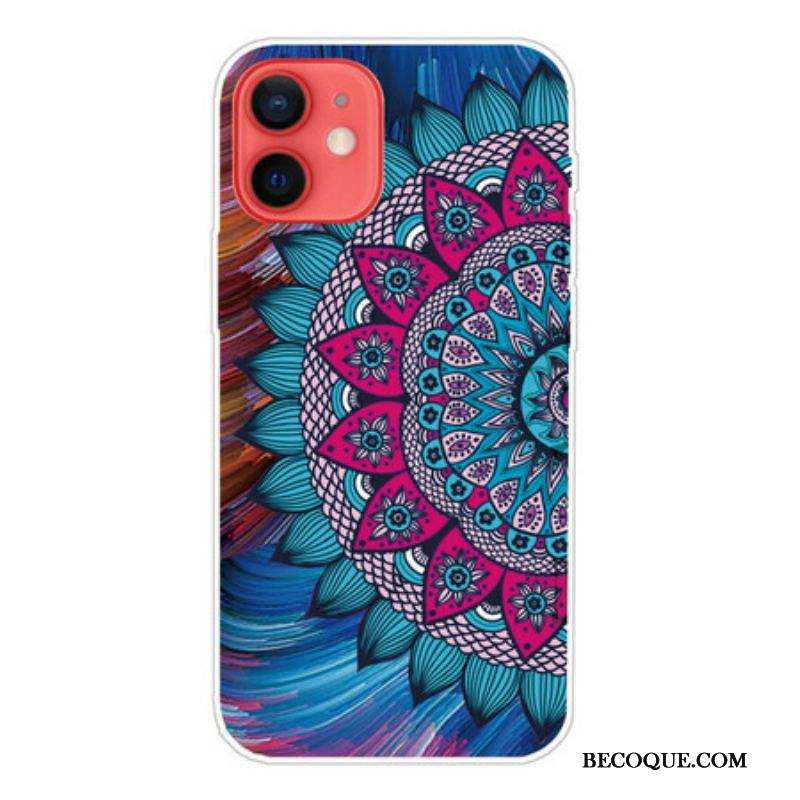 Coque iPhone 13 Mini Mandala Coloré