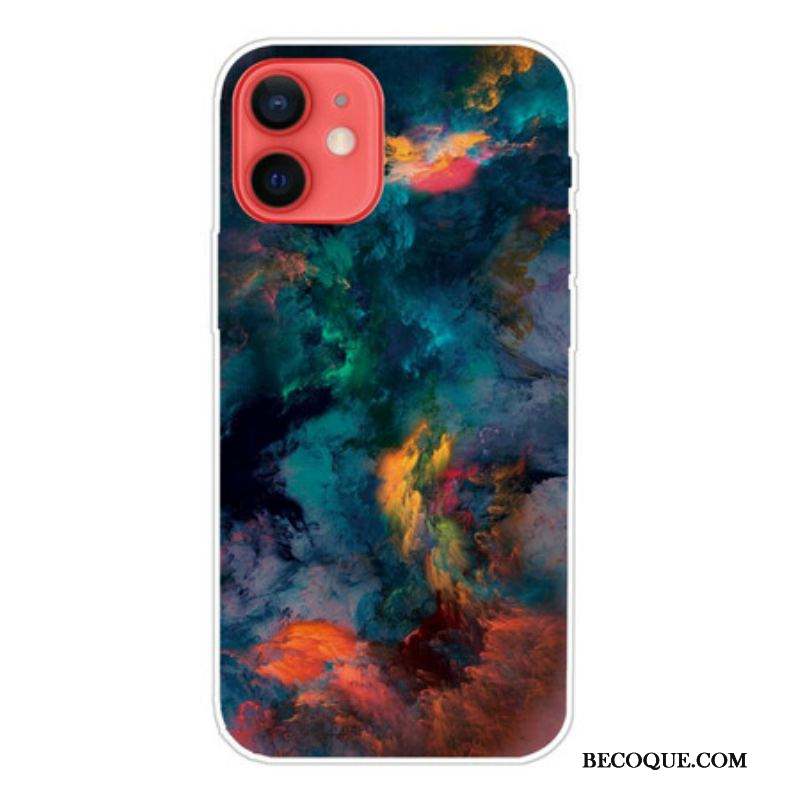 Coque iPhone 13 Mini Nuages Colorés