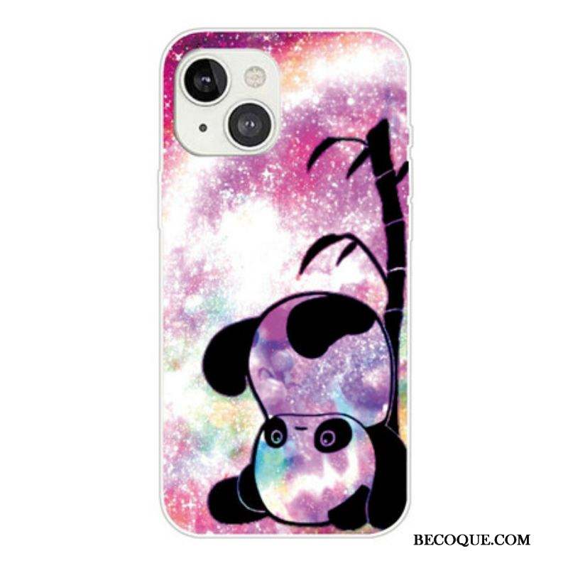 Coque iPhone 13 Mini Panda et Bambou