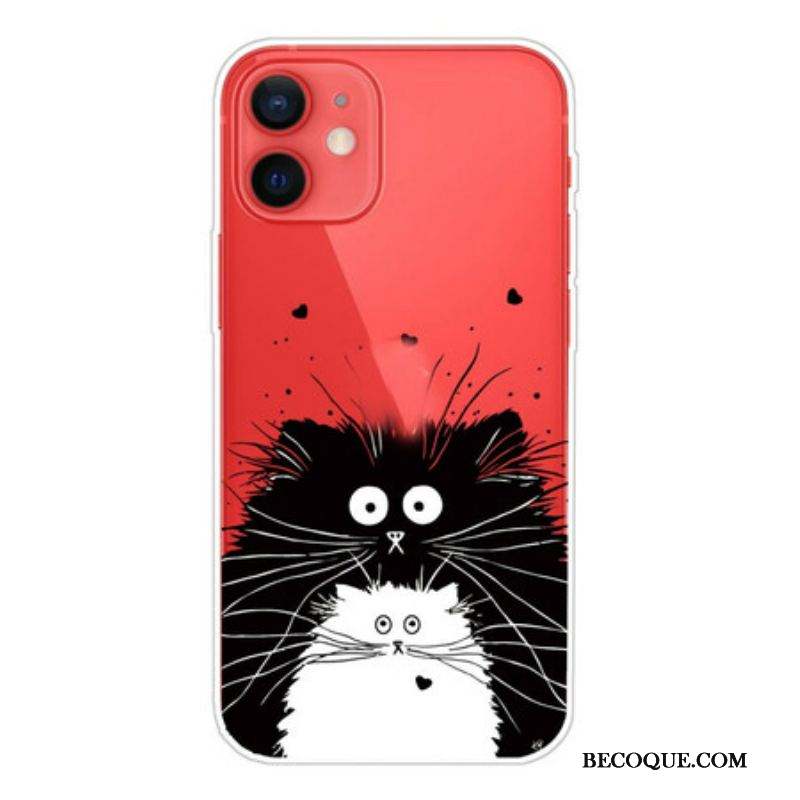 Coque iPhone 13 Mini Regarde les Chats