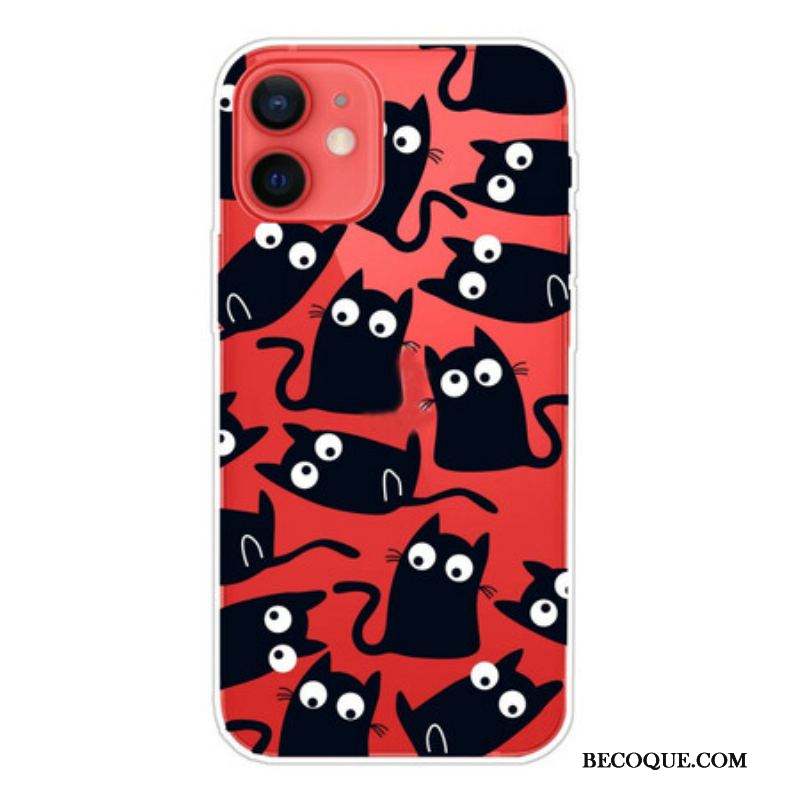 Coque iPhone 13 Mini Souris Noires