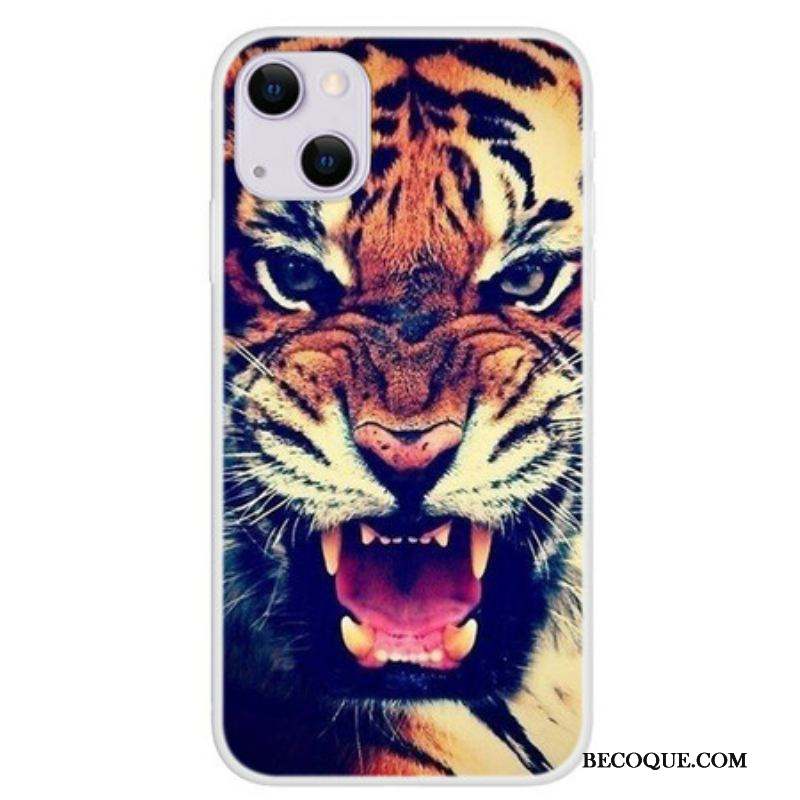 Coque iPhone 13 Mini Tigre de Face