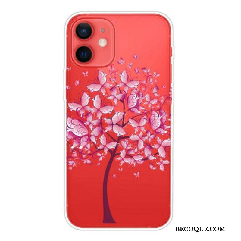 Coque iPhone 13 Mini Top Arbre Rose