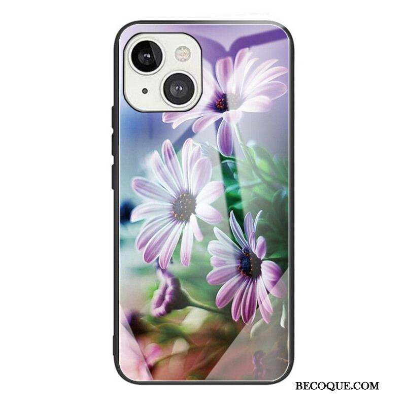 Coque iPhone 13 Mini Verre Trempé Fleurs Réalistes