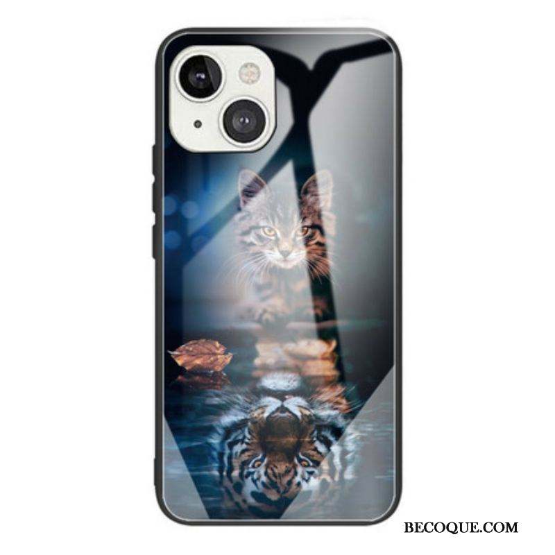 Coque iPhone 13 Mini Verre Trempé Mon Tigre