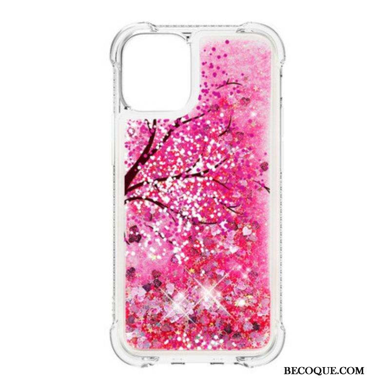 Coque iPhone 13 Pro Arbre Paillettes