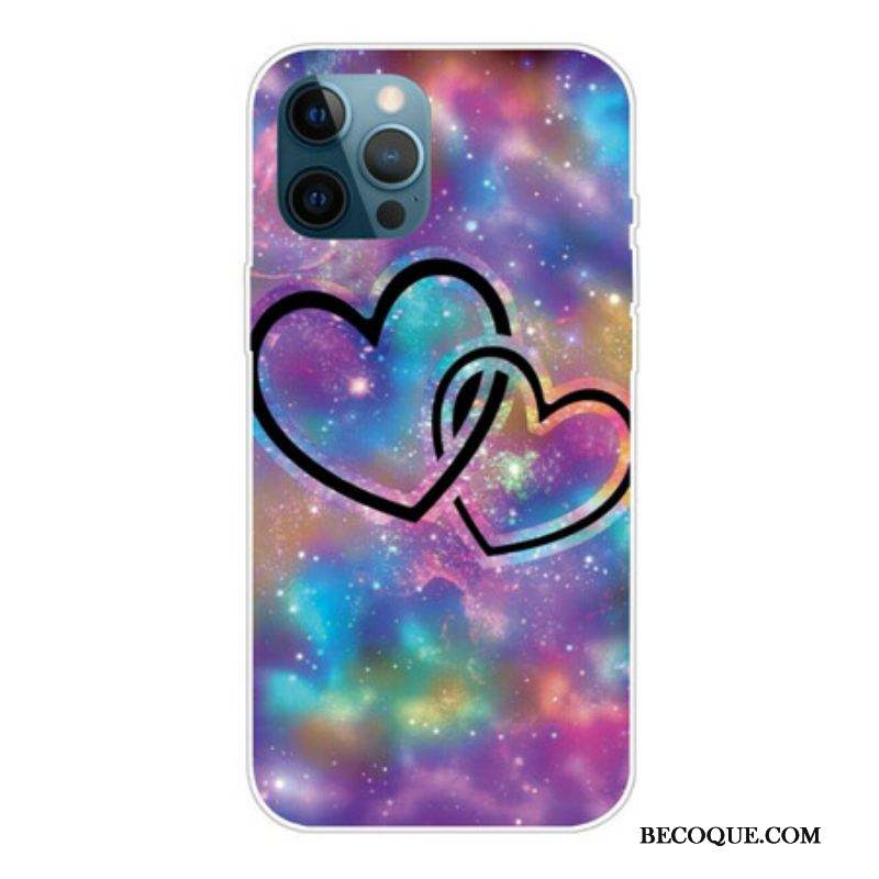 Coque iPhone 13 Pro Coeurs Enchaînés