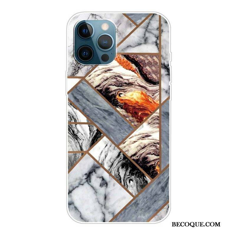 Coque iPhone 13 Pro Marbre Géométrique Décliné