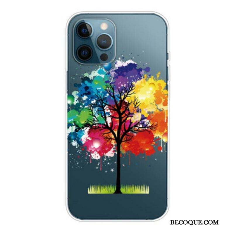 Coque iPhone 13 Pro Max Transparente Arbre Aquarelle