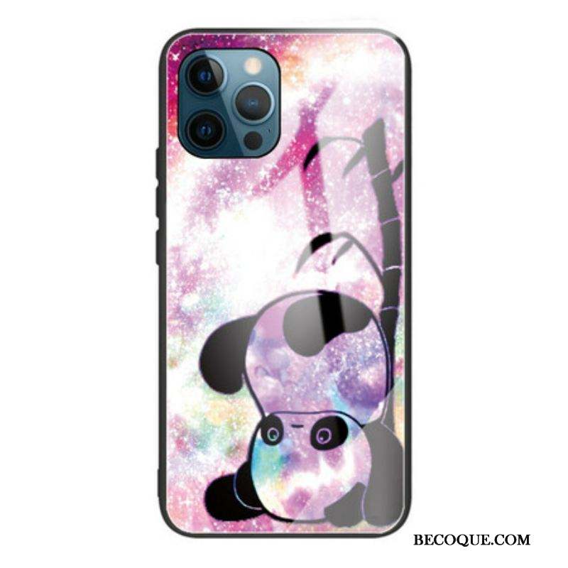 Coque iPhone 13 Pro Verre Trempé Panda et Bambou