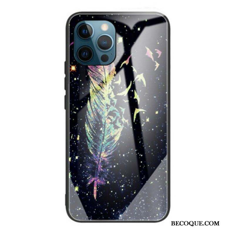 Coque iPhone 13 Pro Verre Trempé Plume