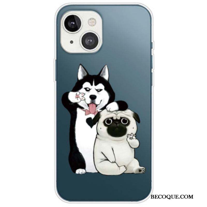 Coque iPhone 14 Plus Chiens Fun