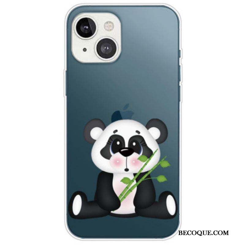 Coque iPhone 14 Plus Transparente Panda Triste