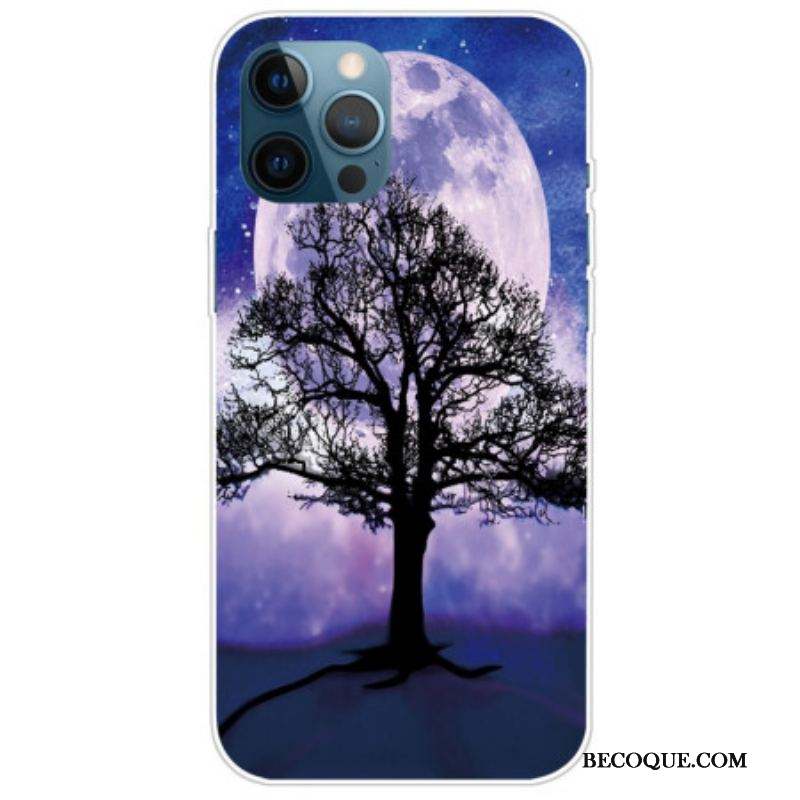 Coque iPhone 14 Pro Max Arbre sous la Lune