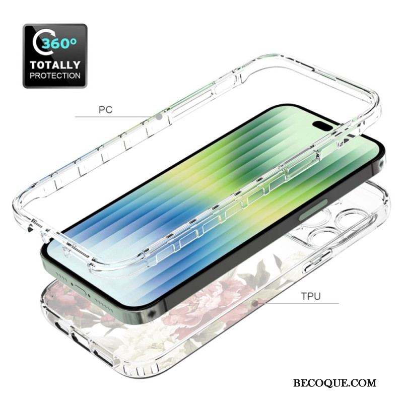 Coque iPhone 14 Pro Max Renforcée Florale