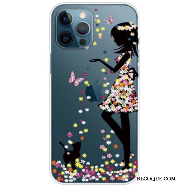 Coque iPhone 14 Pro Transparente Jeune Fille