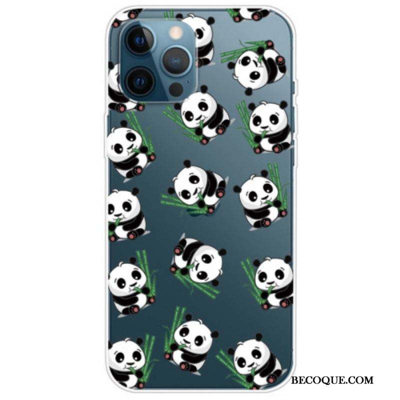 Coque iPhone 14 Pro Transparente Petits Pandas