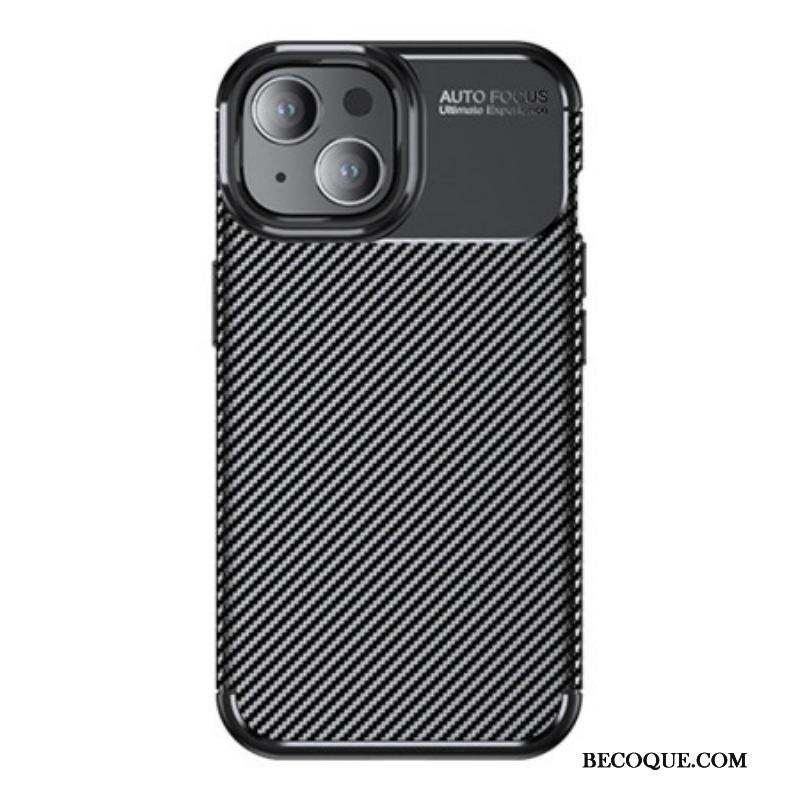 Coque iPhone 15 Plus Fibre Texture Carbone