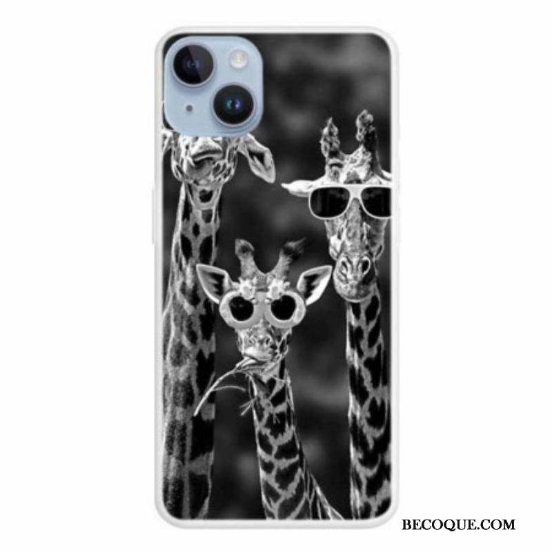 Coque iPhone 15 Plus Girafes Incognito