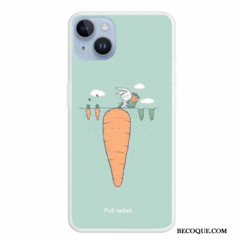 Coque iPhone 15 Plus Lapin au Jardin