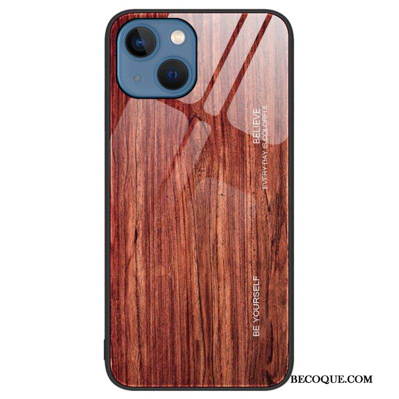 Coque iPhone 15 Plus Verre Trempé Design Bois