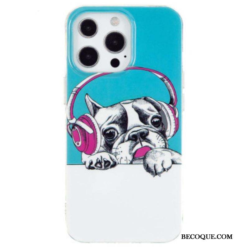 Coque iPhone 15 Pro Max Fluorescente Chien