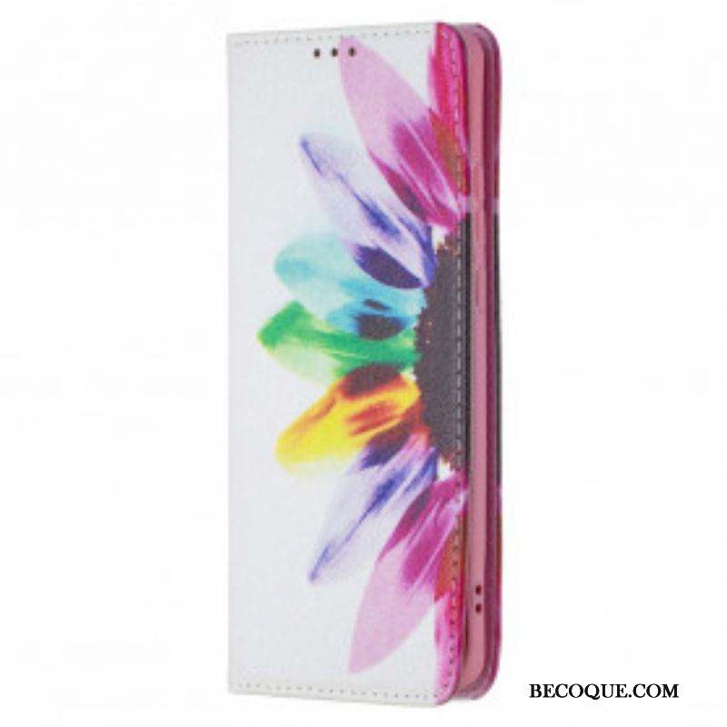 Flip Cover Huawei P50 Pro Fleur Aquarelle