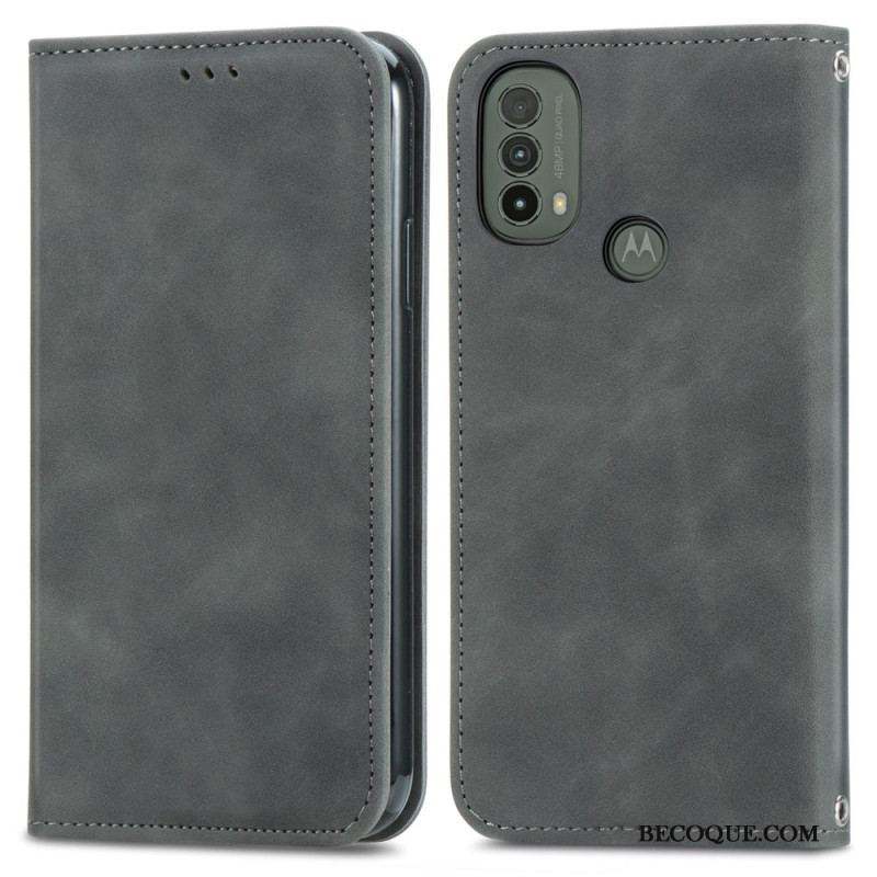 Flip Cover Moto E40 / E30 / E20 Skin-Touch Design