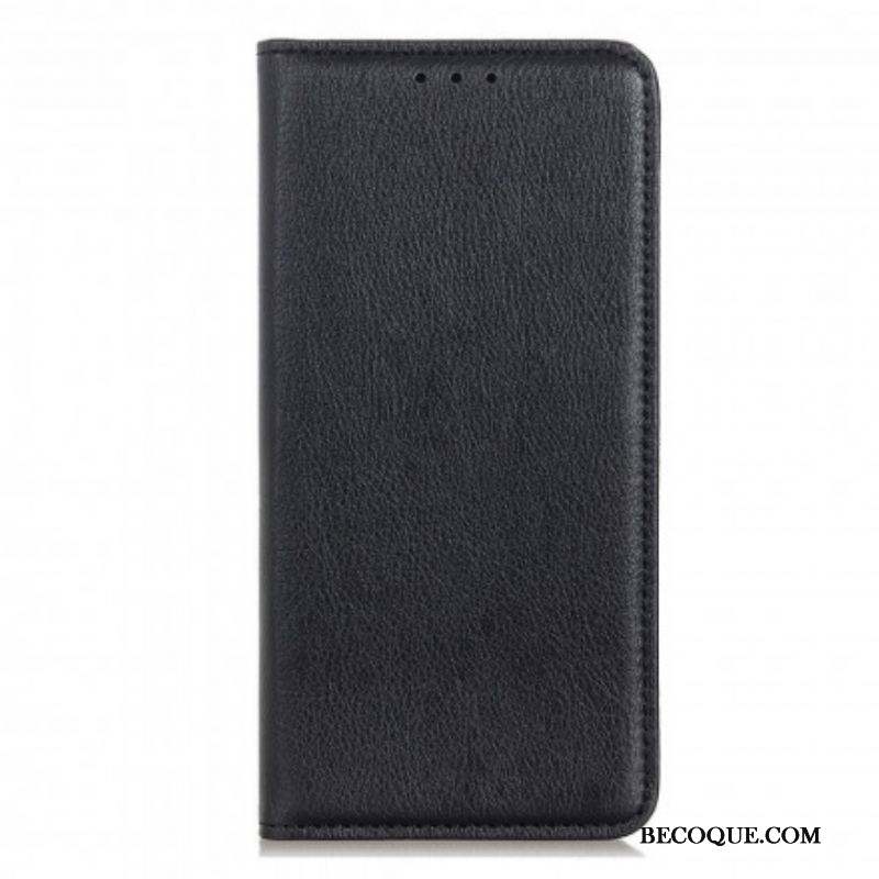 Flip Cover Motorola Edge 20 Lite Cuir Litchi Fendu Élégance