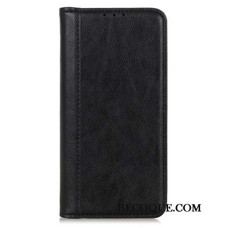 Flip Cover Motorola Edge 50 Cuir Fendu