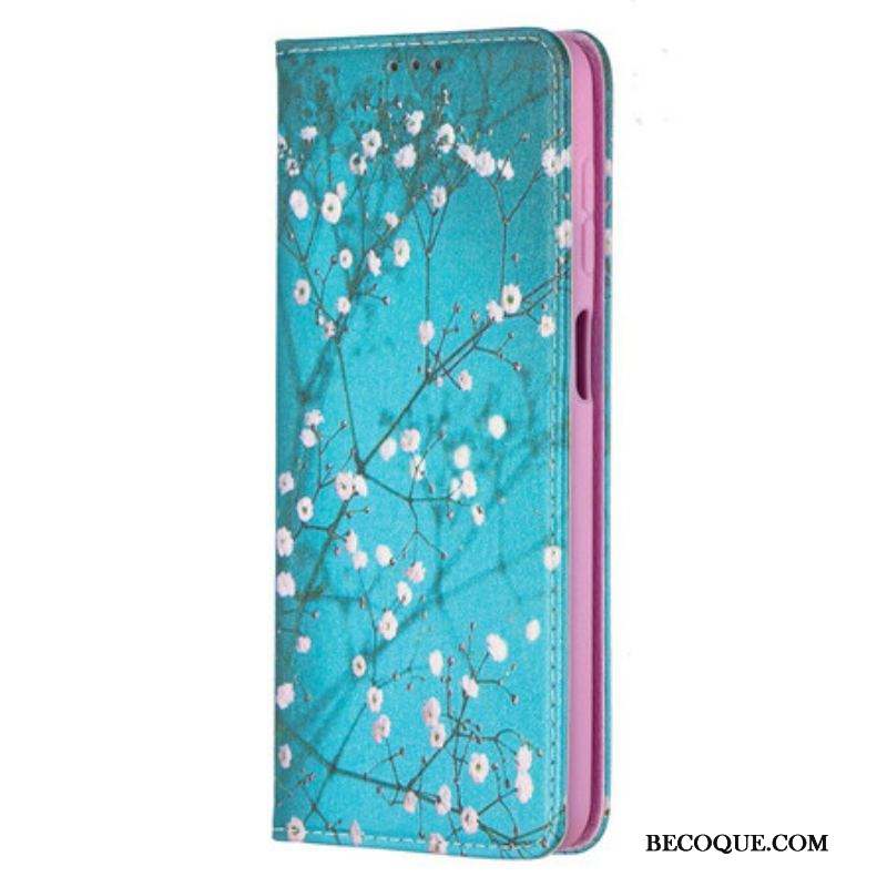 Flip Cover Samsung Galaxy A12 / M12 Branches Fleuries