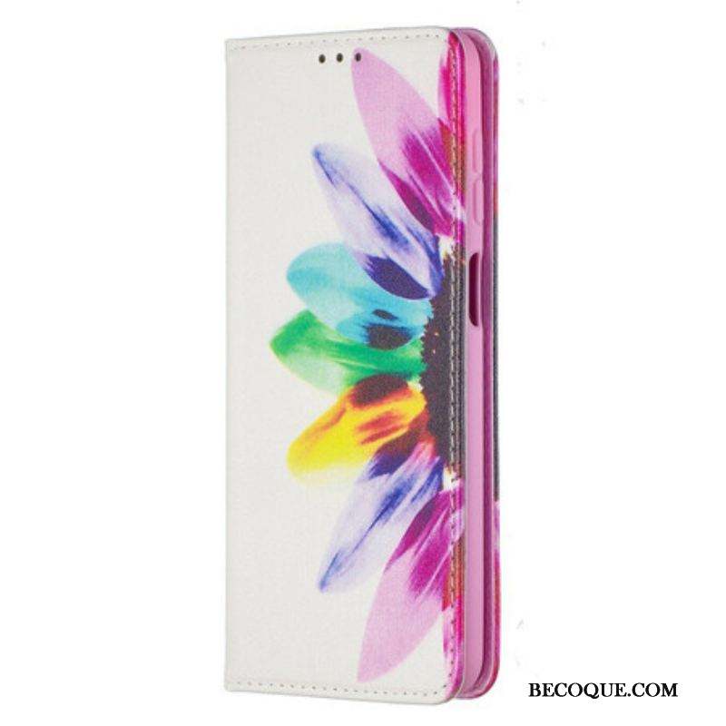 Flip Cover Samsung Galaxy A12 / M12 Fleur Aquarelle