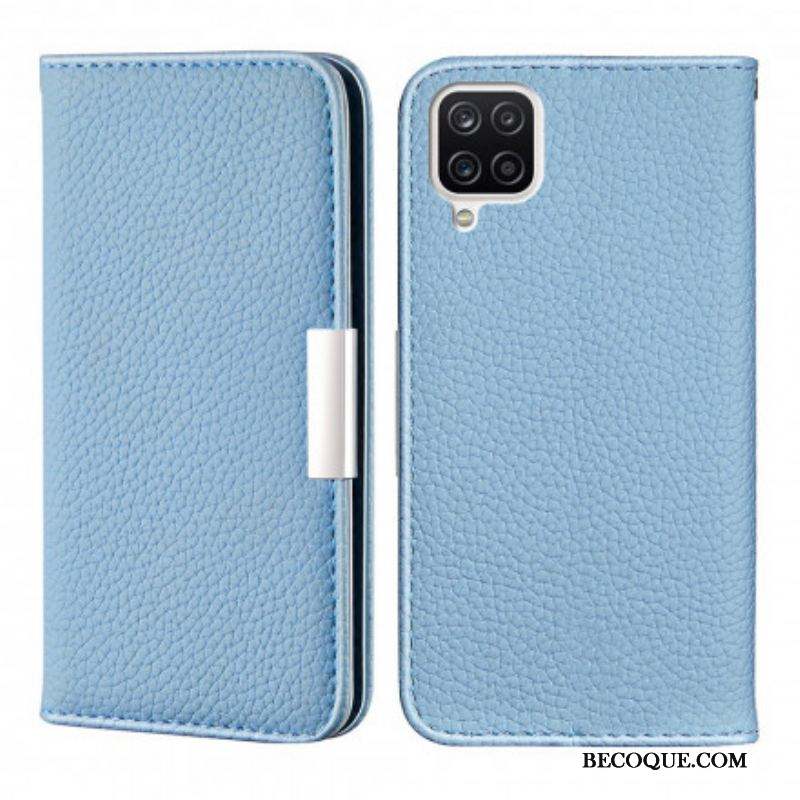 Flip Cover Samsung Galaxy A12 / M12 Simili Cuir Litchi Ultra Chic