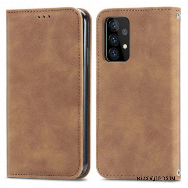 Flip Cover Samsung Galaxy A52 4G / A52 5G / A52s 5G Effet Cuir Chic