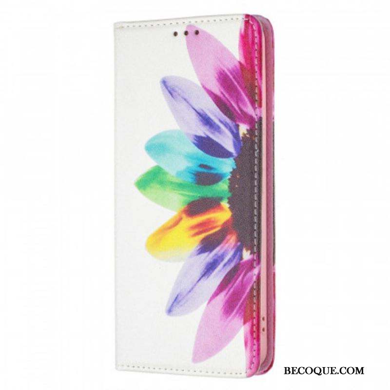 Flip Cover Samsung Galaxy A53 5G Fleur Aquarelle