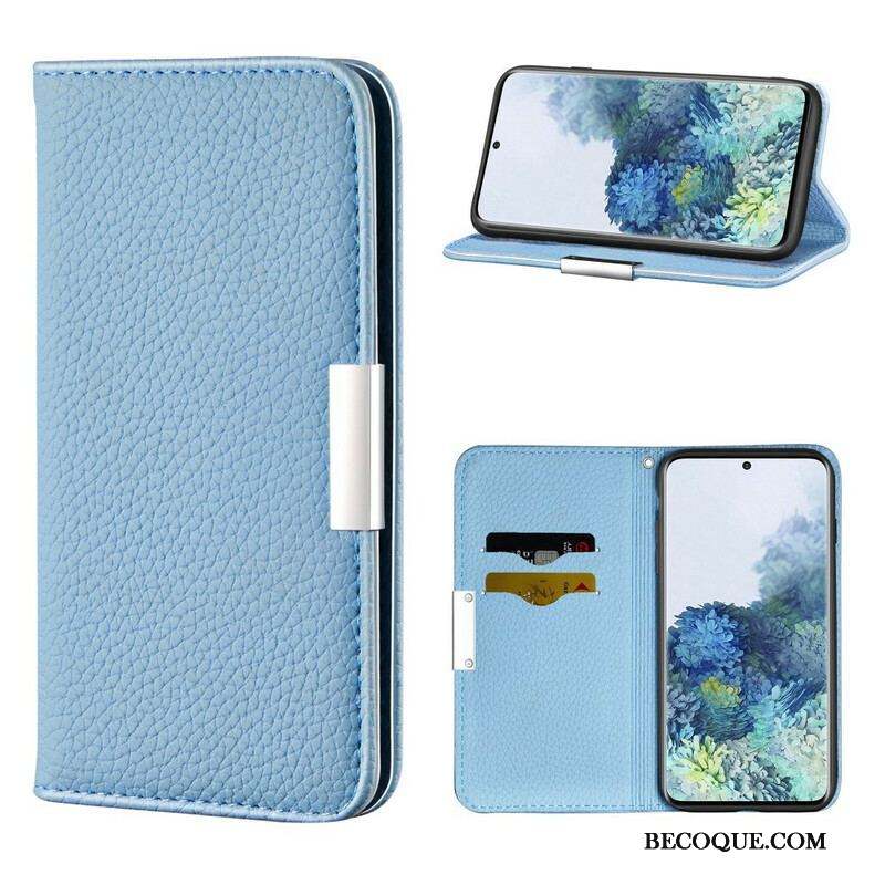 Flip Cover Samsung Galaxy S21 5G Simili Cuir Litchi Ultra Chic