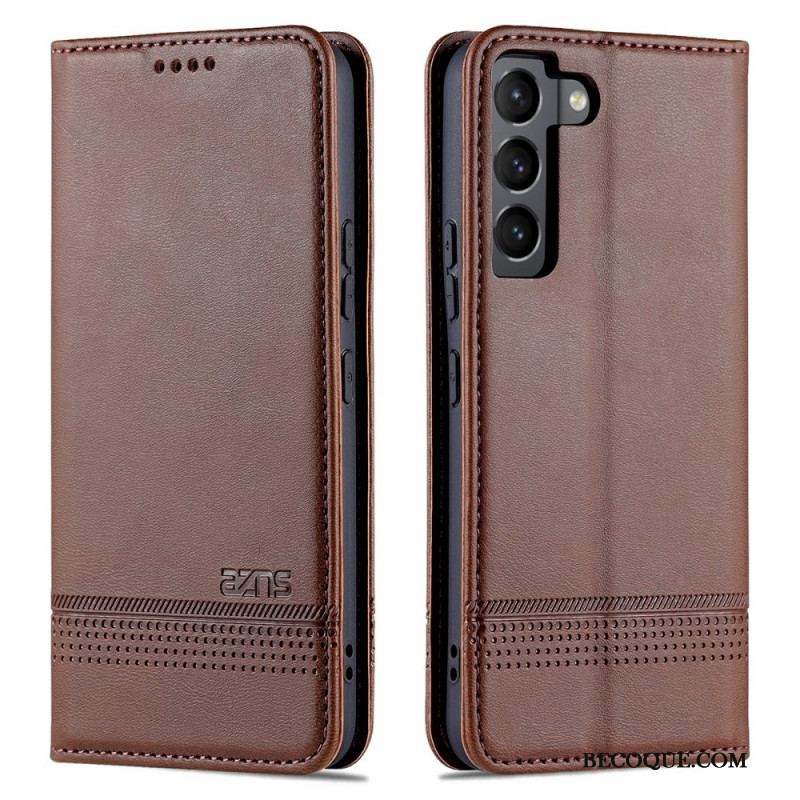 Flip Cover Samsung Galaxy S22 5G Style Cuir AZNS