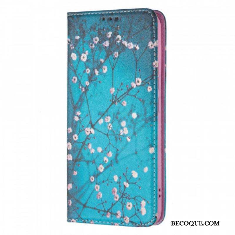 Flip Cover Samsung Galaxy S22 Plus 5G Branches Fleuries