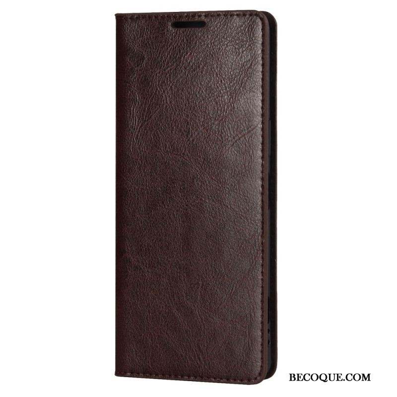 Flip Cover Sony Xperia 1 IV Véritable Cuir