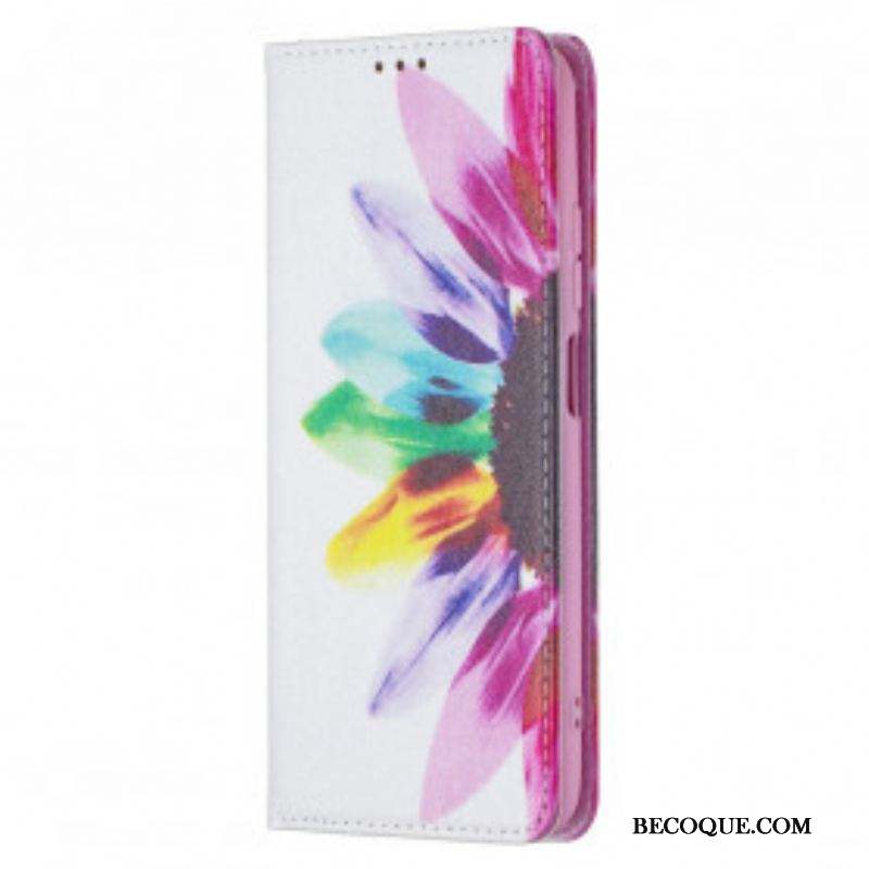 Flip Cover Xiaomi Redmi Note 10/10S/Poco M5s Fleur Aquarelle