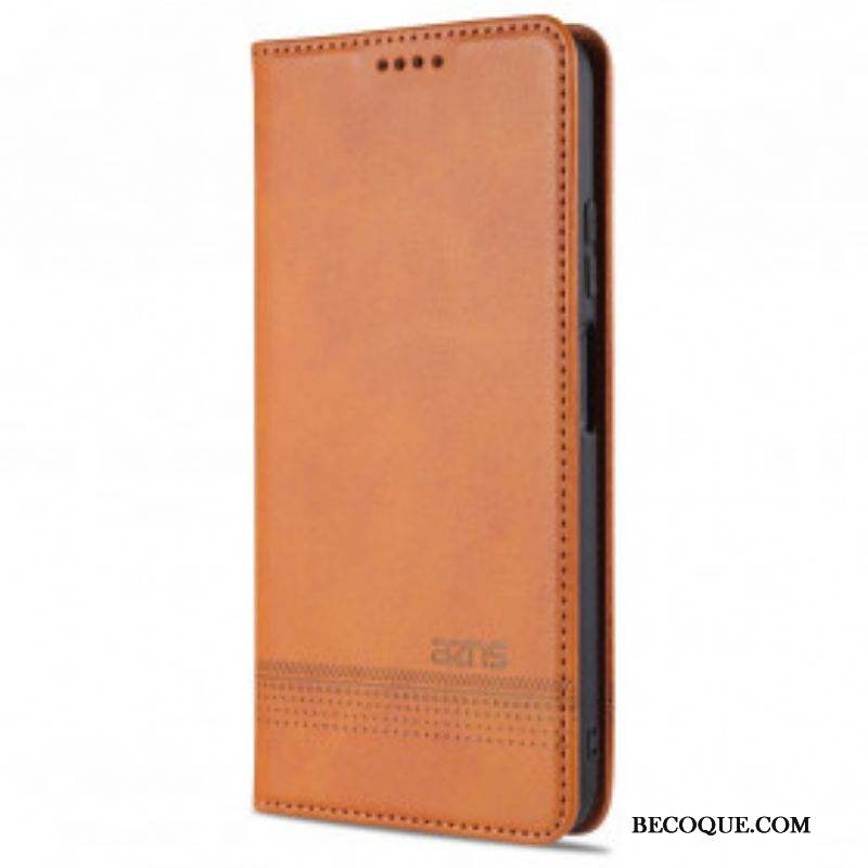 Flip Cover Xiaomi Redmi Note 10 Pro Style Cuir AZNS