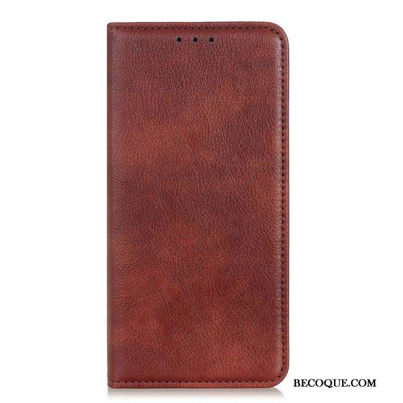 Flip Cover Xiaomi Redmi Note 11 / 11s  Cuir Litchi Fendu Texture