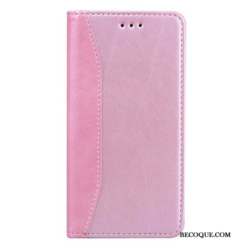 Flip Cover iPhone 13 Pro Effet Cuir Business Bicolore