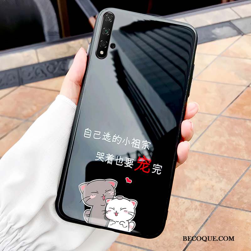 Honor 20 Coque Charmant Dessin Animé Verre Nouveau Silicone Marque De Tendance