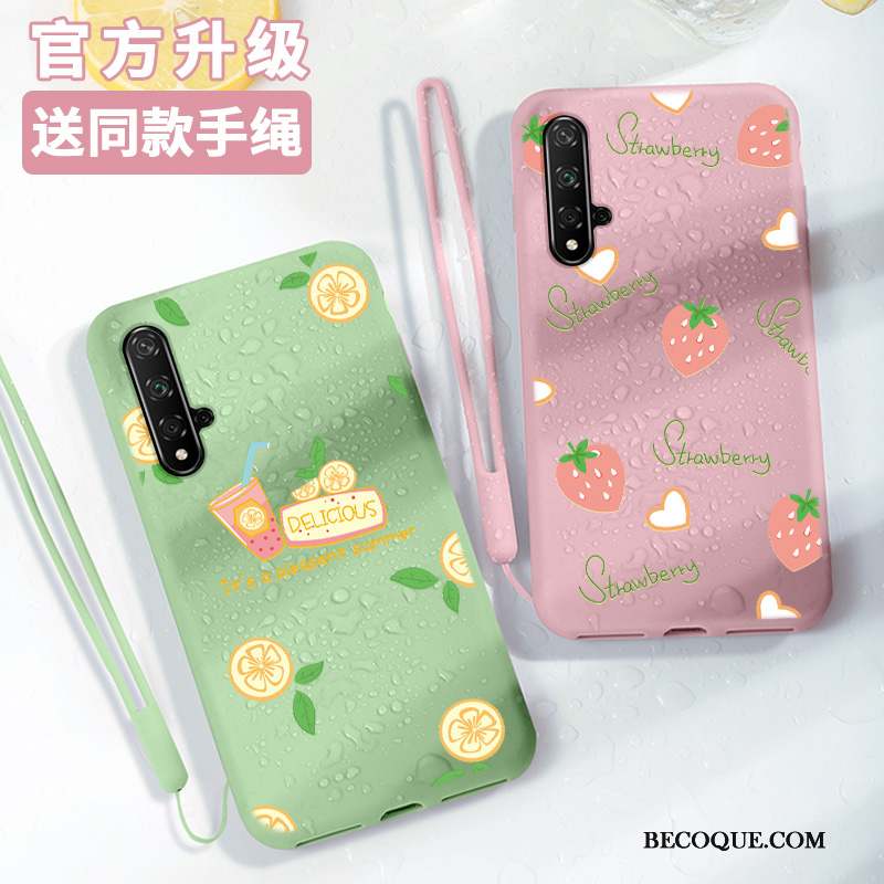 Honor 20 Coque De Téléphone Vert Net Rouge Tendance Marque De Tendance Frais