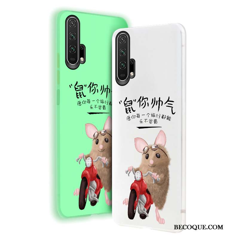 Honor 20 Pro Coque Mode Tendance Tout Compris Créatif Délavé En Daim Blanc