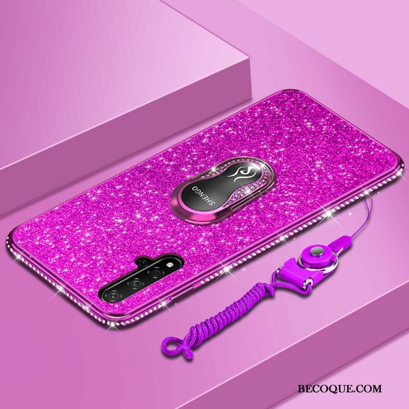 Honor 20 Tissu Coque De Téléphone Violet Étui Protection Tout Compris