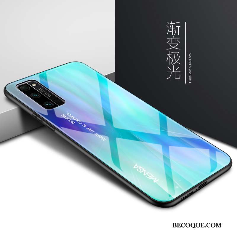 Honor 30 Pro Tout Compris Protection Bleu Silicone Incassable Coque De Téléphone