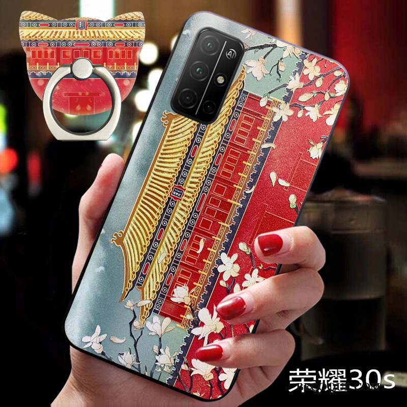 Honor 30s Coque Délavé En Daim Tout Compris Incassable Nouveau Marque De Tendance Style Chinois